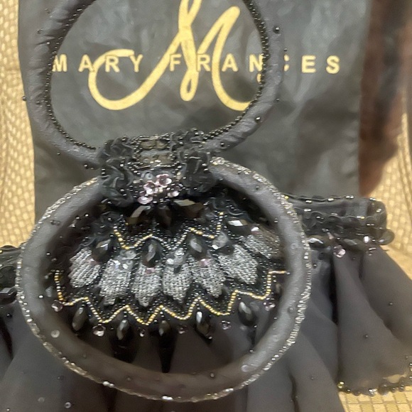 Mary Frances Black Beaded Clutch - Picture 5 of 6